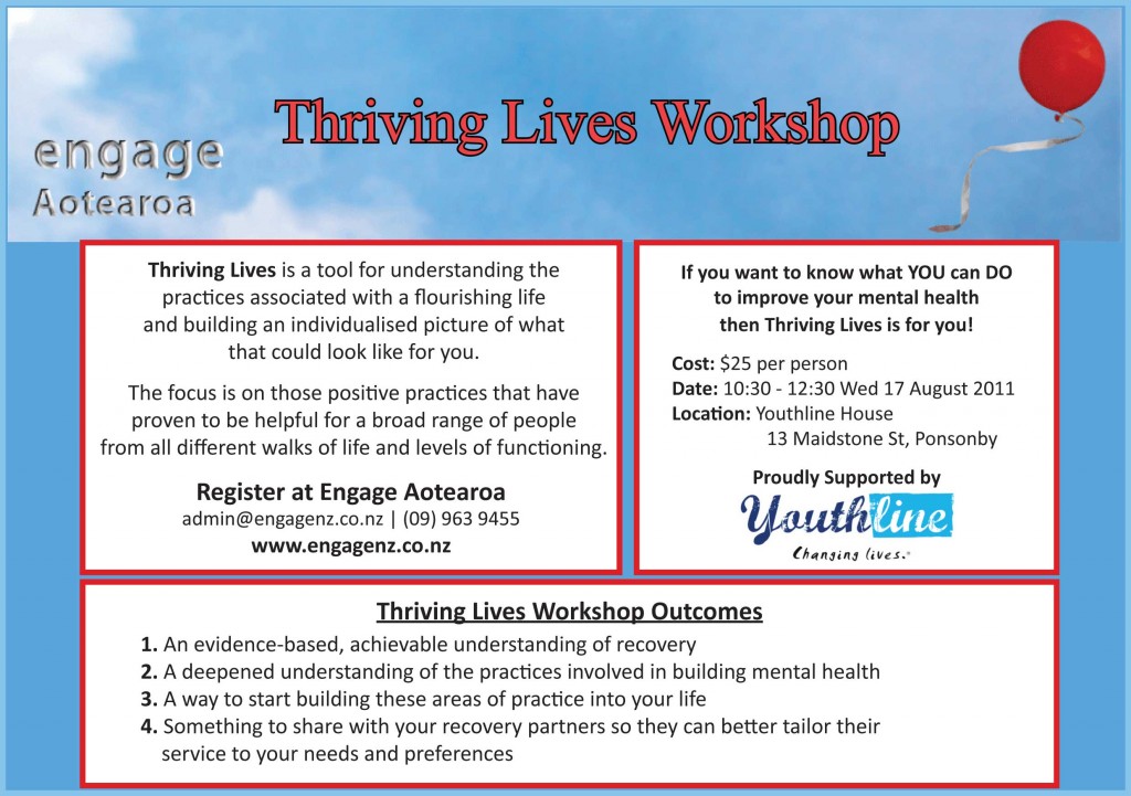 Thriving Lives August 17th Flyer